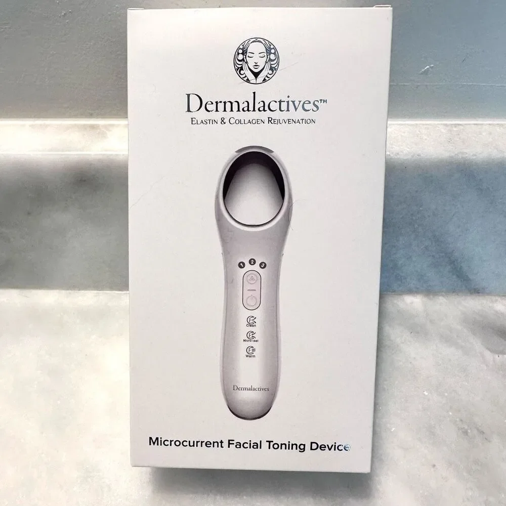 NWT Dermalactives Microcurrent Facial Toning Massager Device White